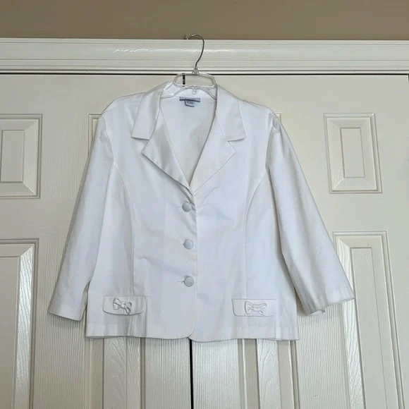 Dress barn white jacket best sale